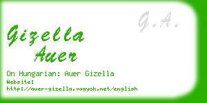 gizella auer business card